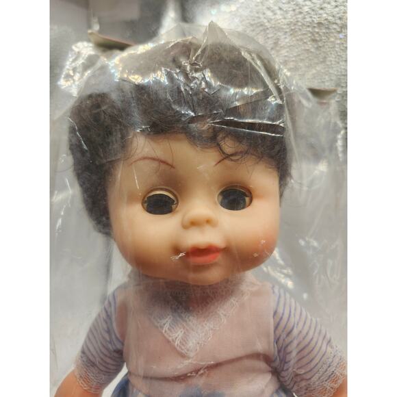 Vintage Baby ’n Agnes Doll 12” Rooted Hair Outfit Bottle Works Cry Squeak NOS - Picture 8 of 9